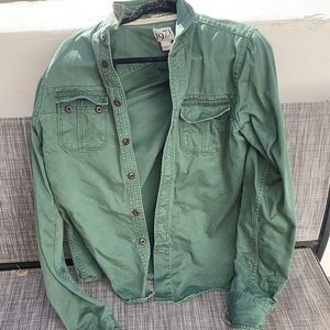 Green button down Jacket/Shirt